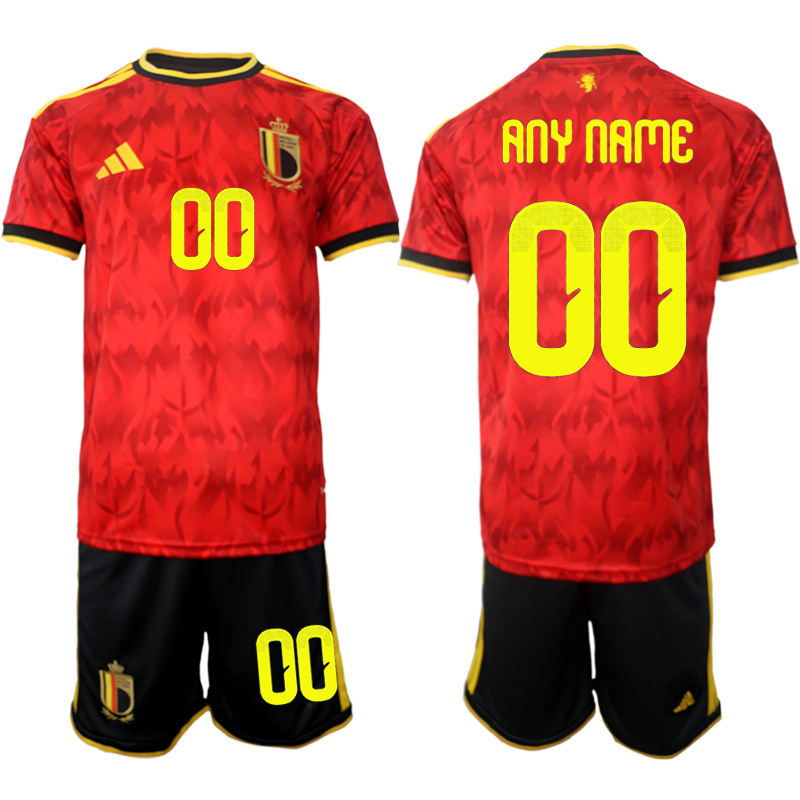 Men custom Belgium home style 2026 World Cup Soccer jersey